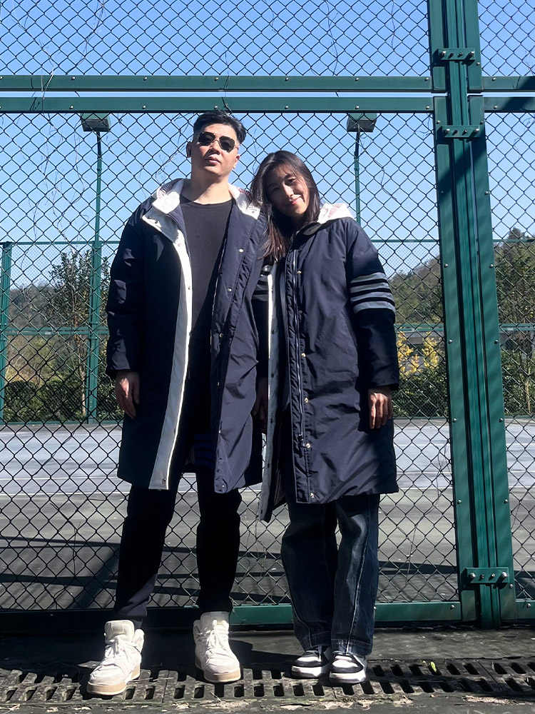 long couple down jacket