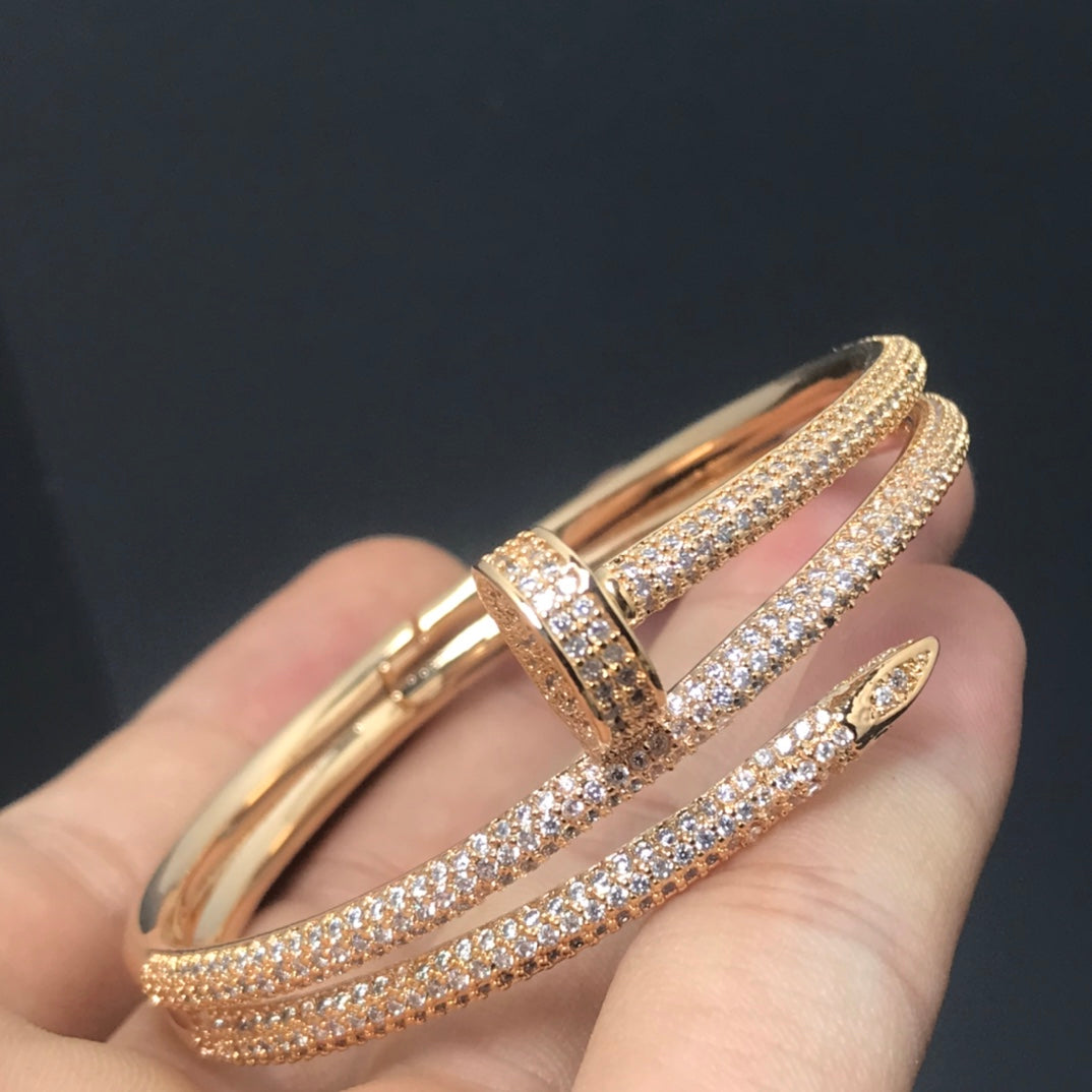 CARTIER JUSTE BRACELET 3.5MM DOUBLE ROW FULL DIAMOND
