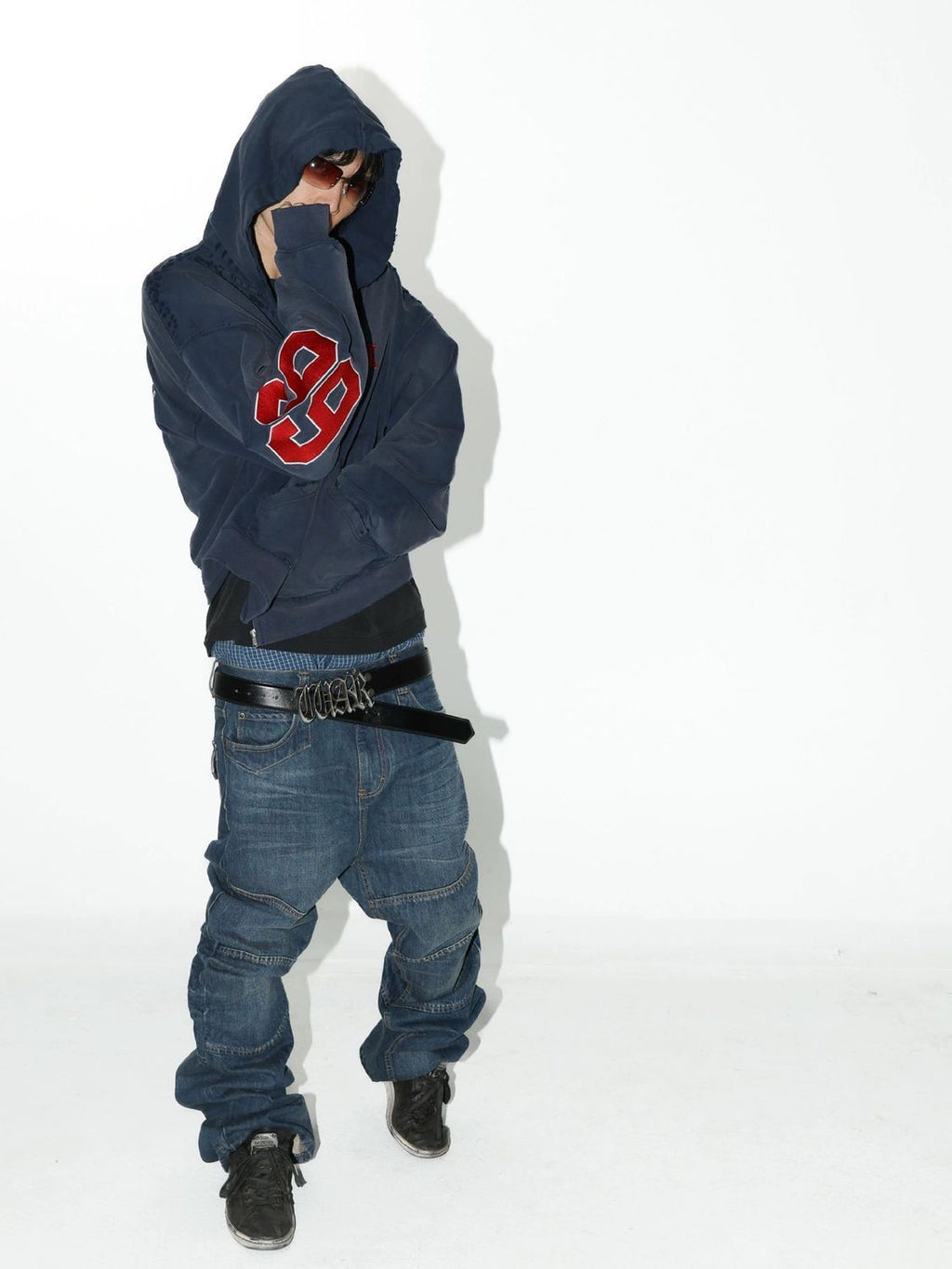 GROUPMAREK GMK X PVN Vintage Silver Sanskrit Full Grain Leather Belt