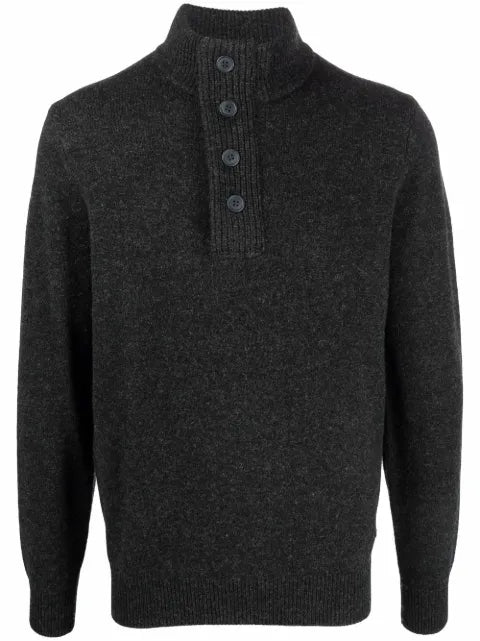 Barbour button-down pullover wool jumper