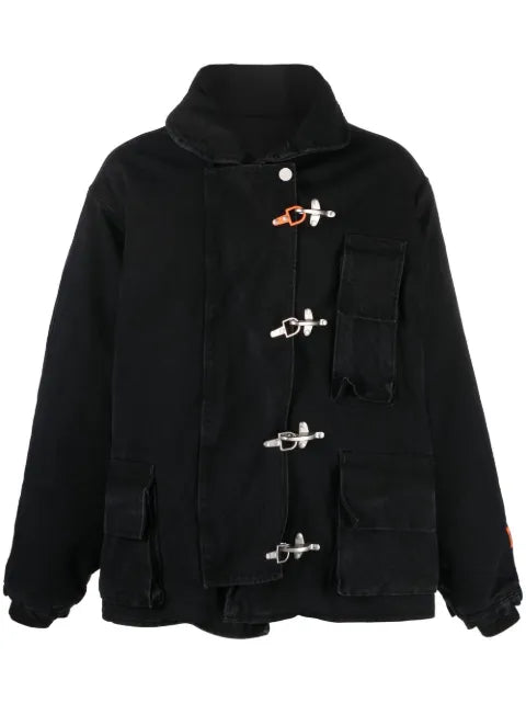 Heron Preston canvas jacket with toggle fastening