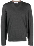 Brunello Cucinelli V-neck fine-knit jumper