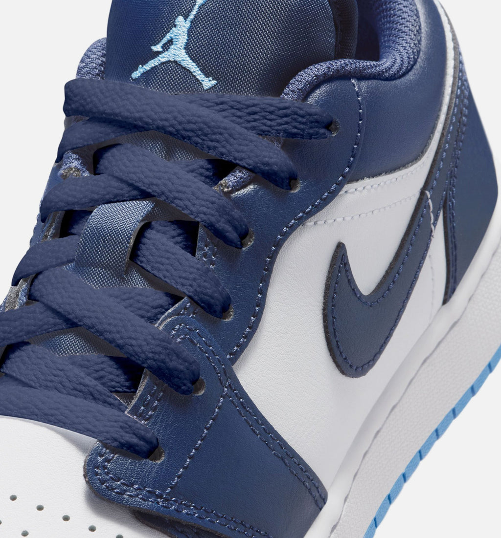 Air Jordan 1 Low Grade School Shoes - Navy/Blue/White