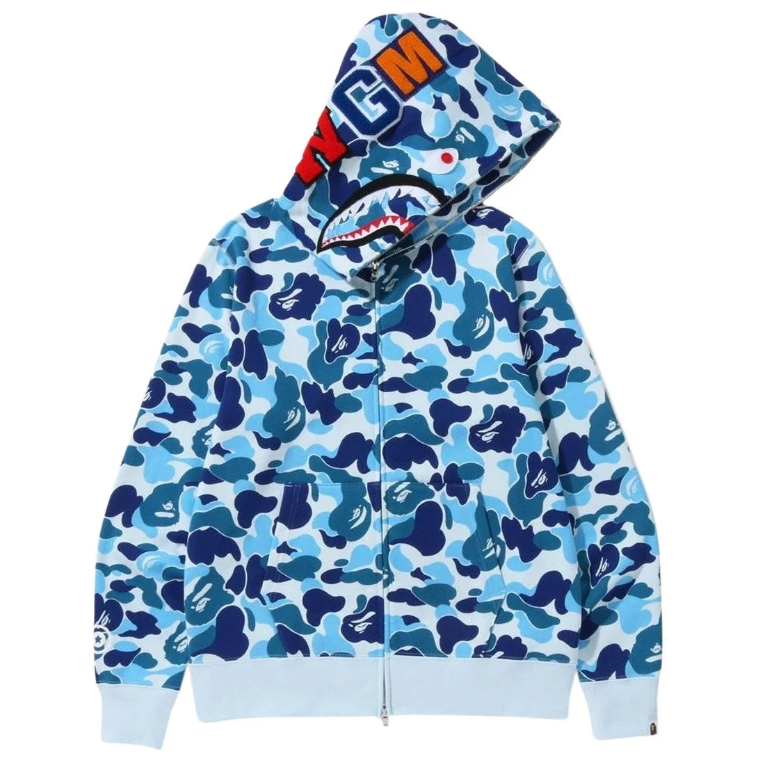 BAPE ABC Shark Full Zip Hoodie Blue 1D20 115 013 BLUE