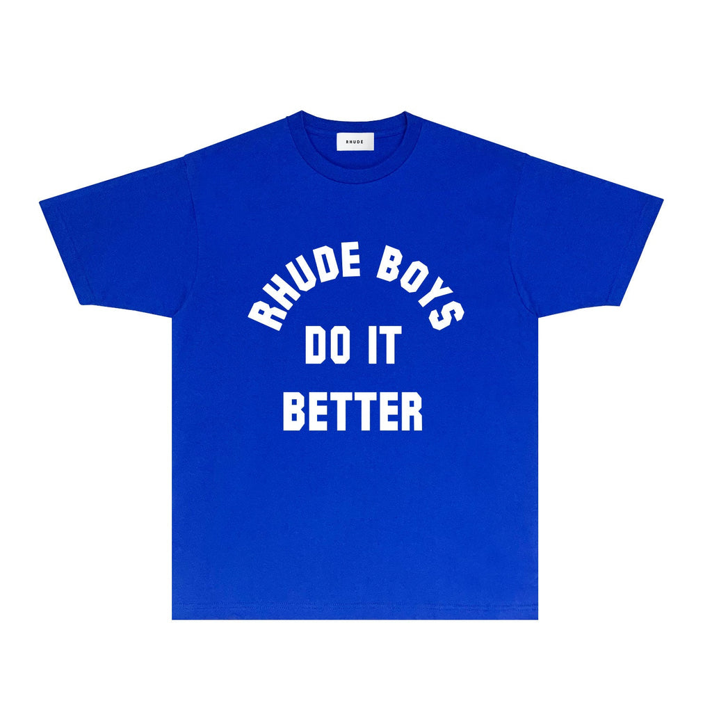 Rhude T-shirts Printed Trendy Pure Cotton