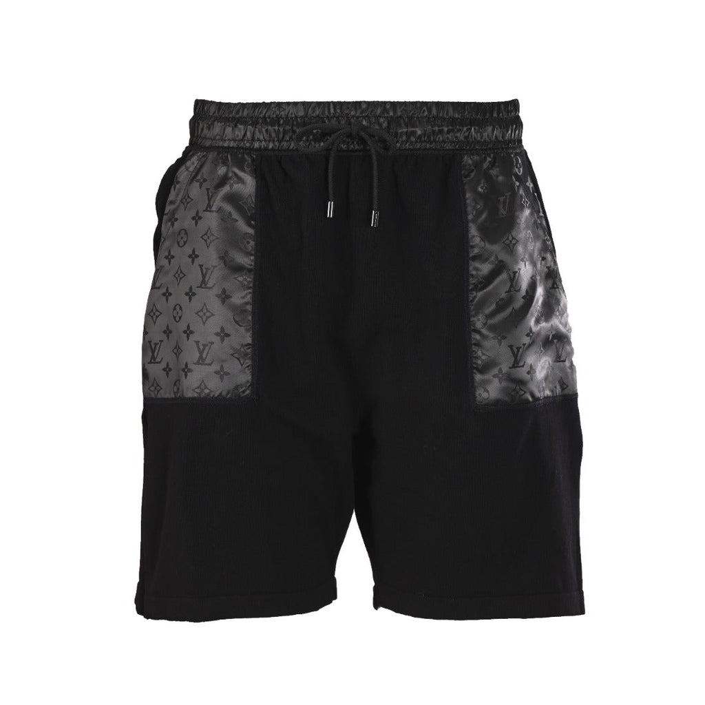 Jacquard Knit Nylon-Trim Drawstring Shorts