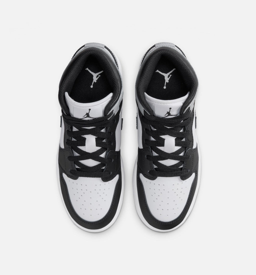 Air Jordan 1 Mid | Big Kids' Lifestyle Shoe | White/Light Smoke Grey/Black