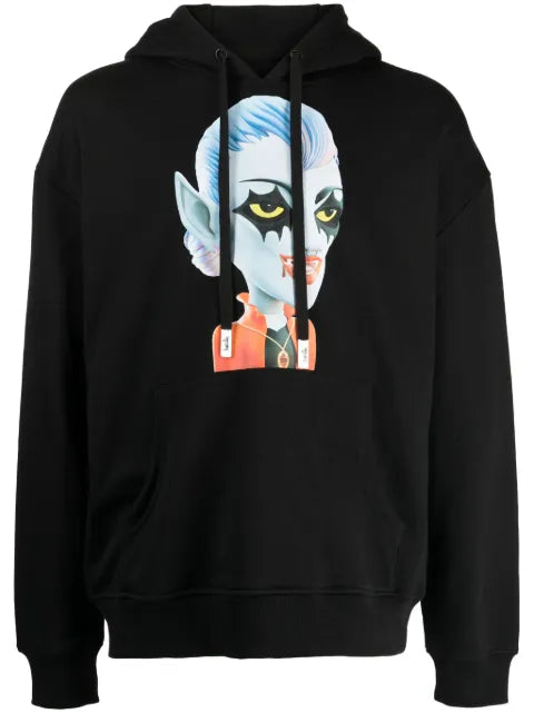 Haculla Matilda-print cotton hoodie