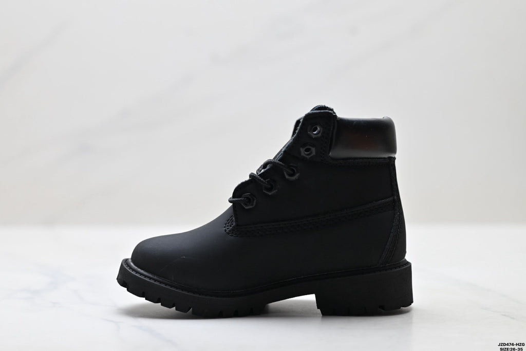 Timberland Black Kids Premium Leather Boot