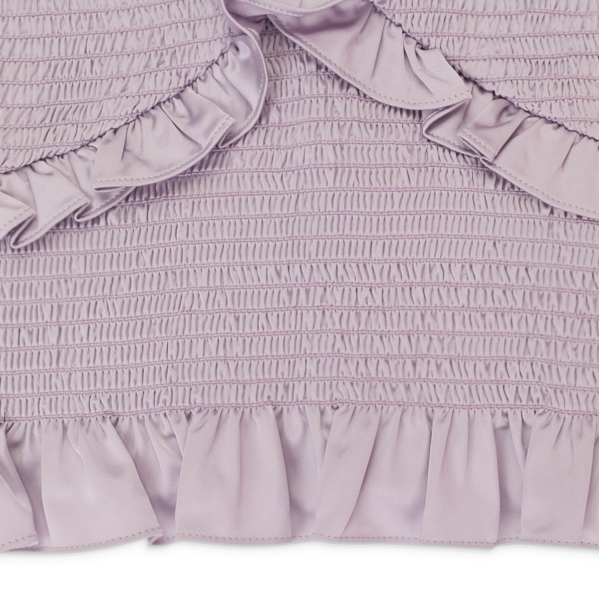 SATIN SMOCKED LILAC TANK TOP