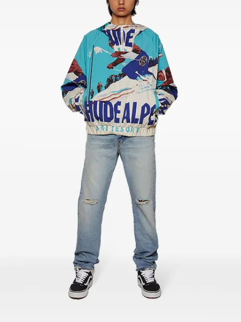 RHUDE Deux Resort-print windbreaker