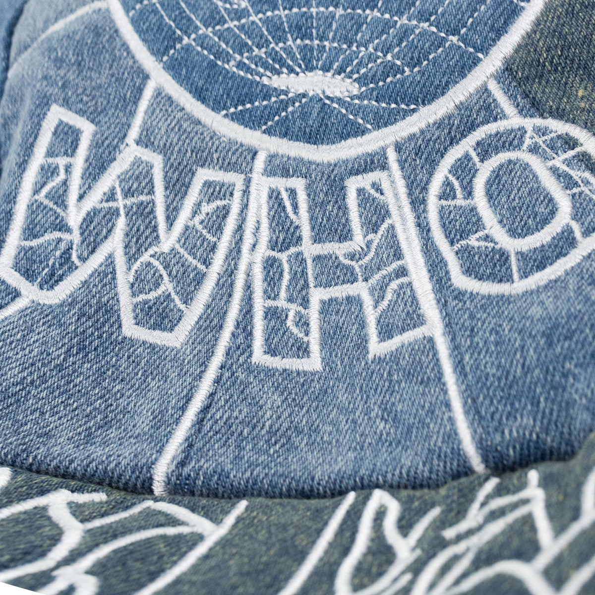 BLUE EMBROIDERED BOMBER