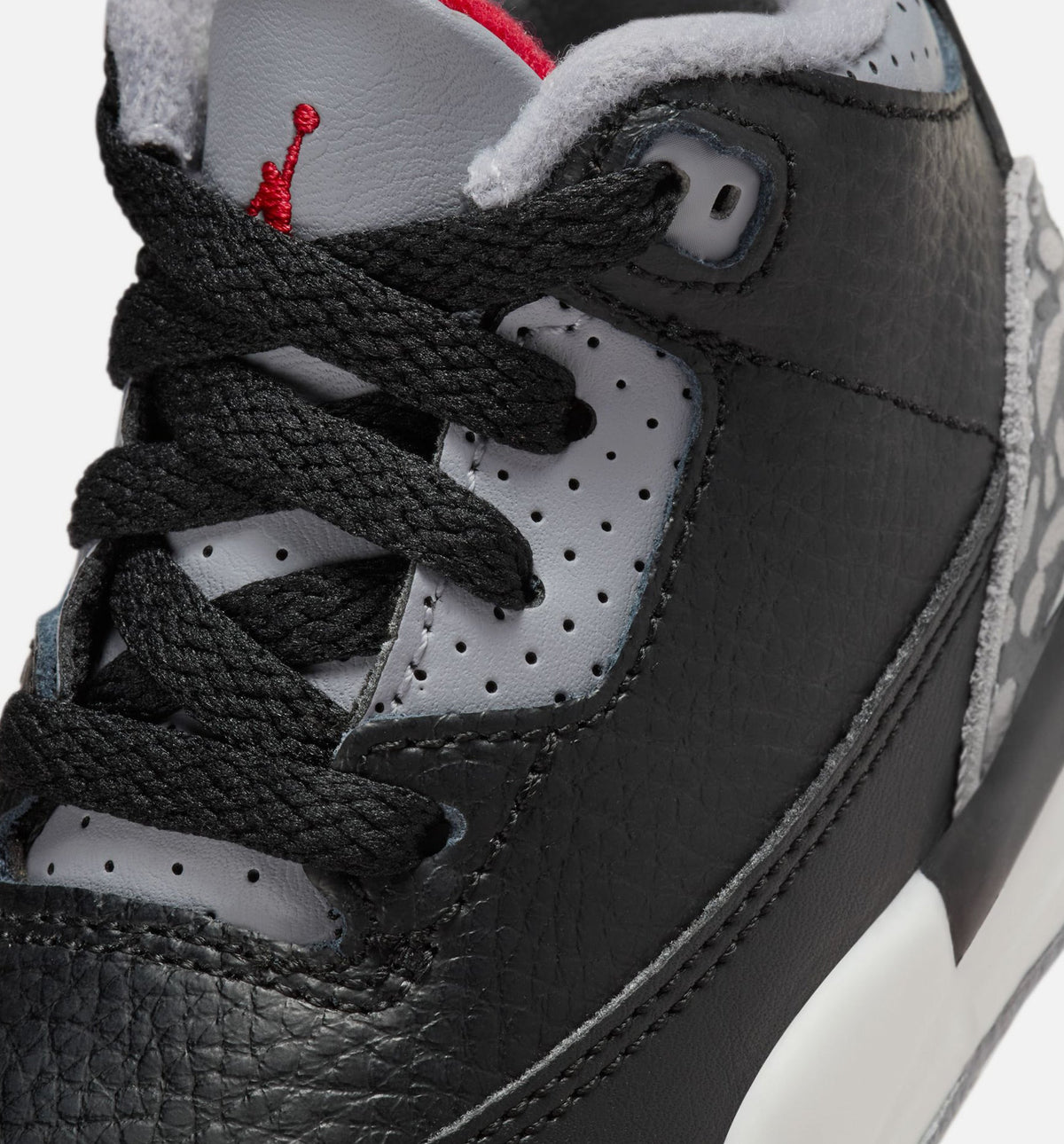 Air Jordan 3 Retro Black Cement Infant Sneakers - Black/Fire Red/Cement Grey/Summit White
