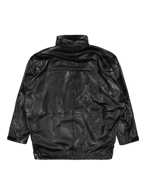 Doublet panelled leather jacket