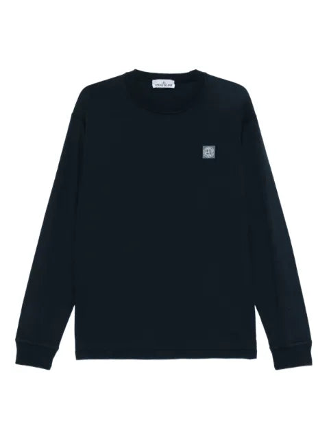 Stone Island logo-patch long-sleeve sweatshirt