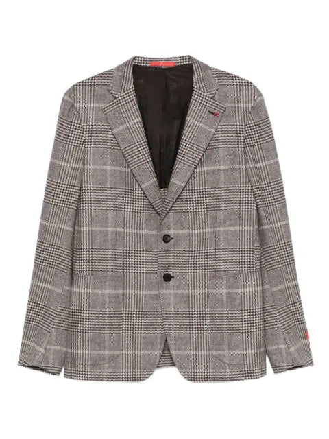Isaia checked two-button blazer