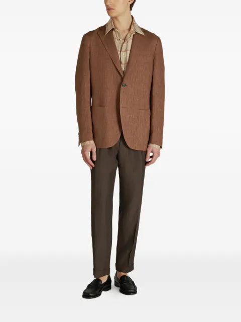 Incotex single-breasted linen jacket