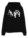 AMIRI staggered-logo long-sleeve hoodie