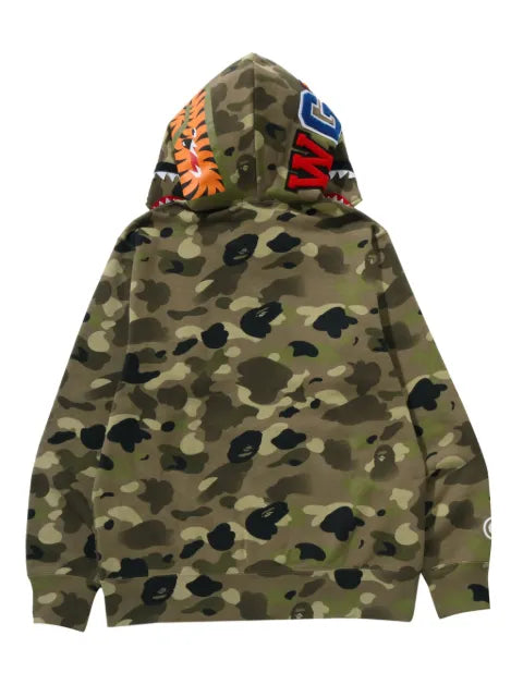 A BATHING APE® camouflage zip hooded hoodie