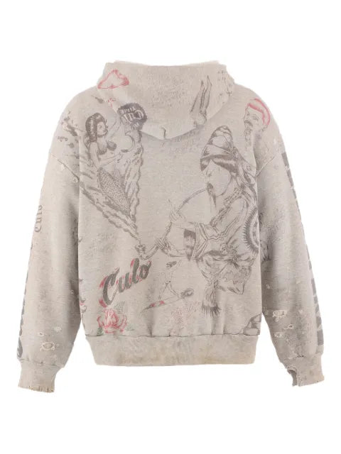 SAINT MXXXXXX Drawings printed hoodie