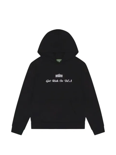 Denim Tears Get Rich or DEI embroidered hoodie