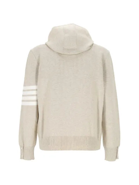 Thom Browne hooded stripe cotton sweater