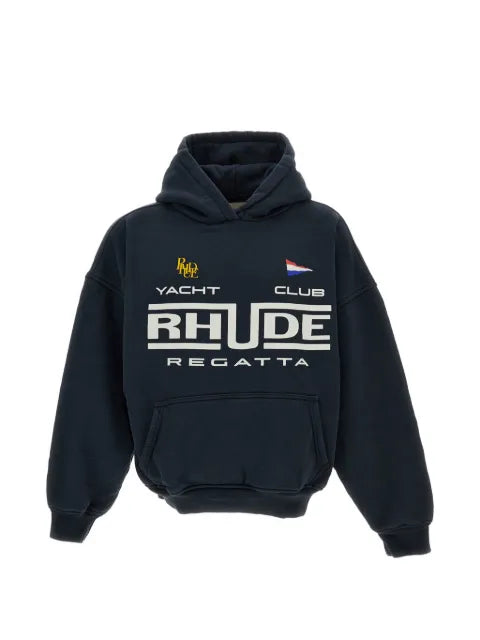 RHUDE Regatta Club logo-print hoodie