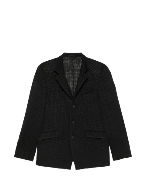 Karl Lagerfeld monogram-pattern notched-lapel blazer