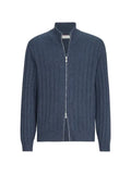 Brunello Cucinelli cashmere ribbed cardigan with zip