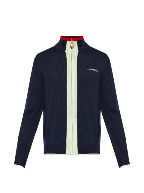 Casablanca navy merino track jacket