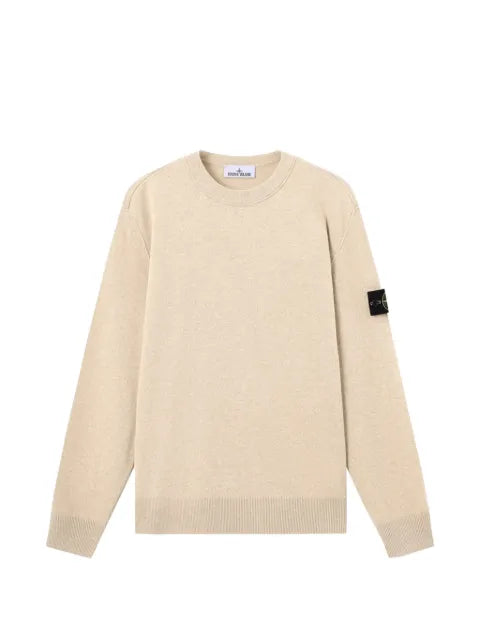 Stone Island 5100021 light RWS Geelong wool loose-fit crewneck jumper with ribbed trims