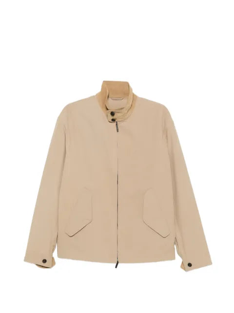 Emporio Armani regular fit blouson jacket in plain fabric with cotton