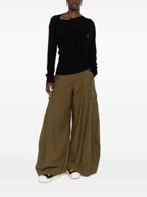 Vivienne Westwood Orb-embroidered asymmetric sweater