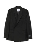 MSGM logo-patch double-breasted blazer