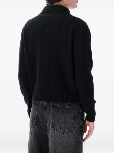 TONYWACK ribbed-knit high-neck jacket