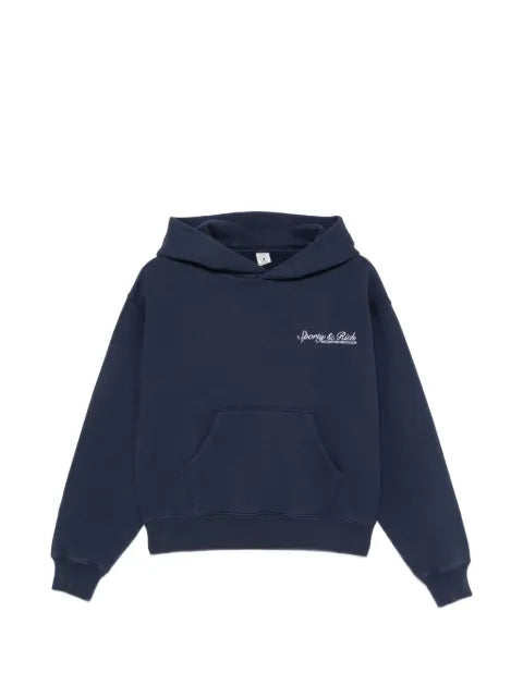 Sporty & Rich logo-embroidered hoodie