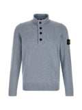 Stone Island 5100005 full rib cotton bouclé hooded zip-up jumper