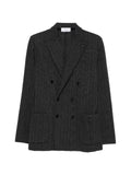Lardini herringbone double-breasted jacket
