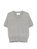 extreme cashmere Martina V-neck short-sleeve sweater