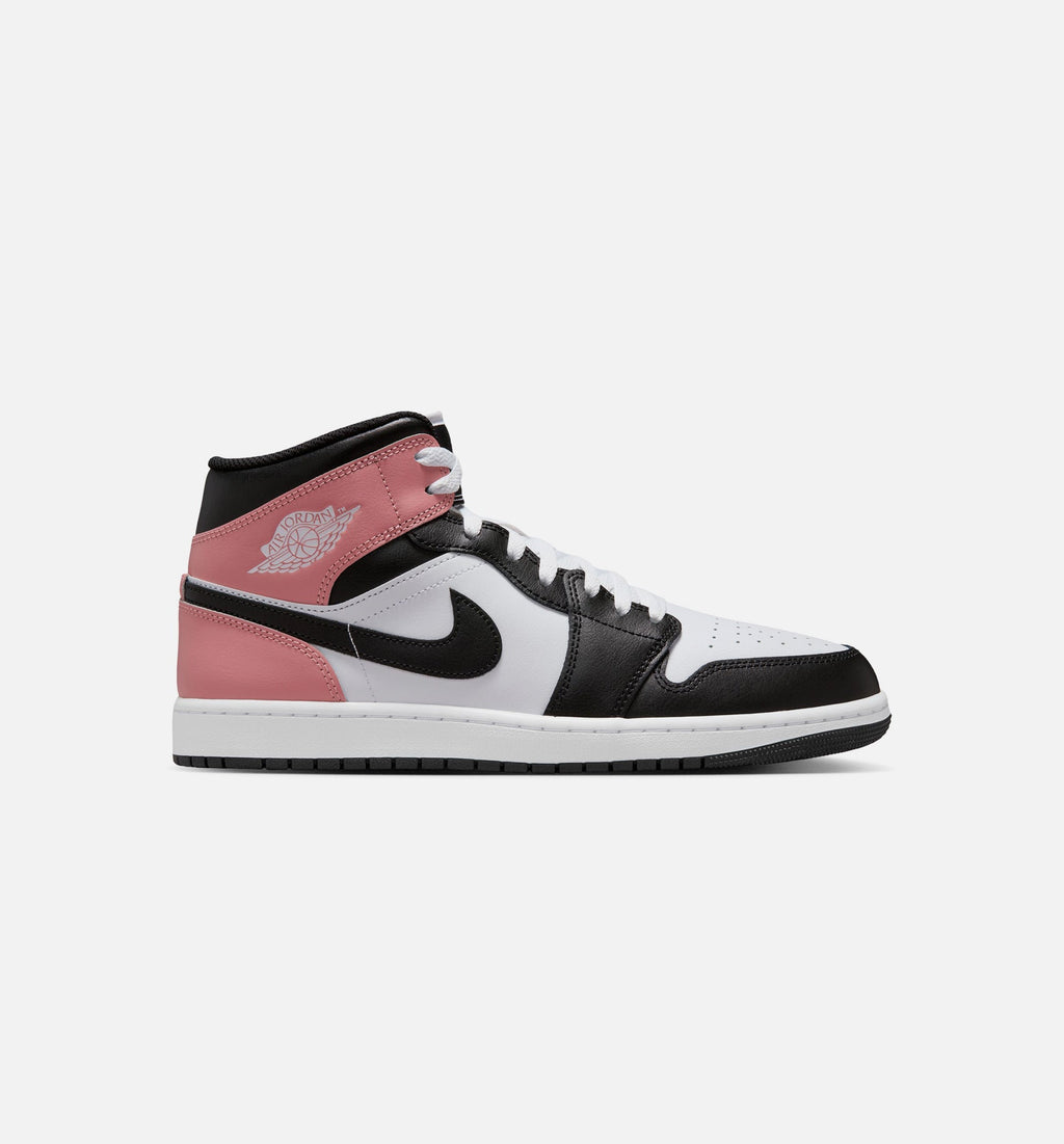 Air Jordan 1 Mid Men's Lifestyle Shoes - White / Rust Pink / Black