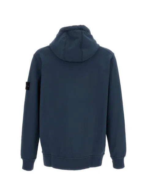 Stone Island 6100062 organic cotton fleece hooded sweatshirt