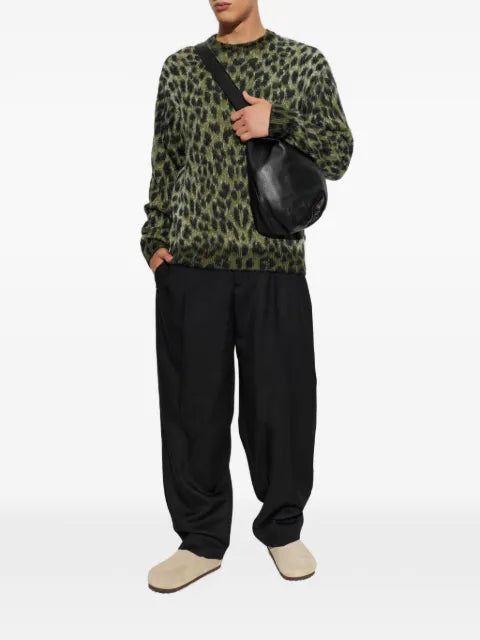 Laneus leopard-pattern sweater