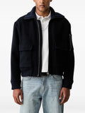 Paul & Shark ribbed-knit collar jacket