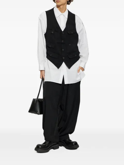 Yohji Yamamoto multi-pocket wool vest