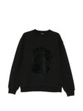 Balmain 1945quilted flock logo sweatshirt