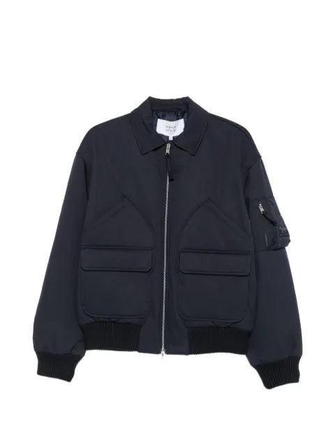 Maison Kitsuné logo-patch bomber jacket