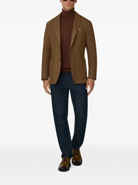 Boggi Milano blazer herringbone cotton blend B Jersey