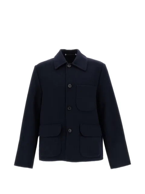 Paul Smith navy double-faced wool-blend chore jacket