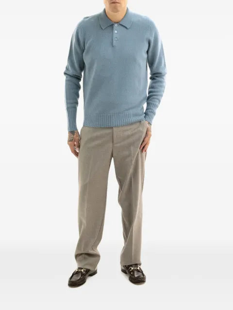 Drumohr polo-collar knitted sweater