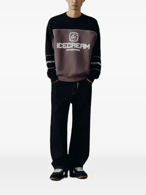 ICECREAM logo-print panelled sweater